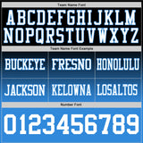 Custom Black White-Powder Blue Mesh Authentic Fade Fashion Football Jersey
