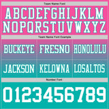 Custom Pink White-Aqua Mesh Authentic Fade Fashion Football Jersey