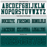 Custom White Midnight Green-Black Mesh Authentic Fade Fashion Football Jersey