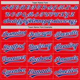 Custom Fire Red Royal-White Authentic Baseball Jersey