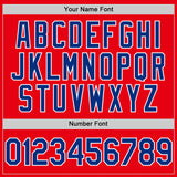 Custom Fire Red Royal-White Authentic Baseball Jersey