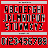 Custom Fire Red Black-White Authentic Baseball Jersey