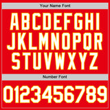 Custom Fire Red White-Yellow Authentic Baseball Jersey