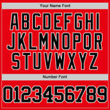 Custom Fire Red Black-White Authentic Basketball Jersey