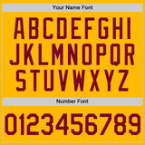 Custom Gold Maroon Authentic Throwback Basketball Jersey