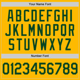 Custom Gold Green Authentic Throwback Basketball Jersey