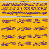 Custom Gold Purple Authentic Baseball Jersey