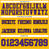 Custom Gold Purple-Black Mesh Authentic Football Jersey