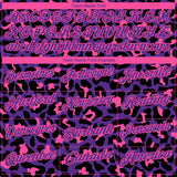 Custom Purple Pink 3D Pattern Design Leopard Print Performance Golf Polo Shirt