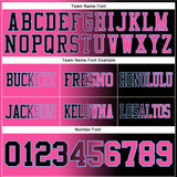 Custom Black Pink-Light Blue Mesh Authentic Gradient Fashion Football Jersey