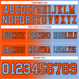 Custom Light Blue Orange-Black Mesh Authentic Gradient Fashion Football Jersey
