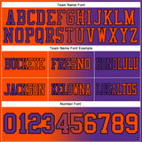 Custom Purple Orange-Black Mesh Authentic Gradient Fashion Football Jersey
