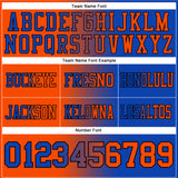 Custom Thunder Blue Orange-Black Mesh Authentic Gradient Fashion Football Jersey