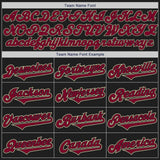 Custom Black Maroon Kelly Green-Cream Authentic Gradient Fashion Baseball Jersey