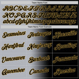 Custom Black Gray-Old Gold Gradient Fashion Performance T-Shirt