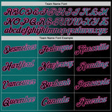Custom Black Teal-Pink Gradient Fashion Performance T-Shirt
