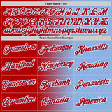 Custom Light Blue Red-White Gradient Fashion Performance T-Shirt