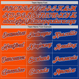 Custom Royal Orange-White Gradient Fashion Performance T-Shirt