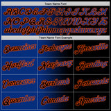 Custom Black Royal-Orange Gradient Fashion Performance T-Shirt