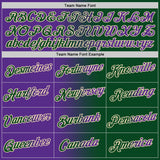 Custom Green Purple-Cream Gradient Fashion Performance T-Shirt
