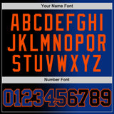 Custom Black Royal-Orange Authentic Gradient Fashion Basketball Jersey