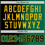Custom Black Kelly Green-Gold Authentic Gradient Fashion Basketball Jersey