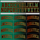 Custom Black Kelly Green-Orange Authentic Gradient Fashion Basketball Jersey