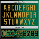 Custom Black Kelly Green-Old Gold Authentic Gradient Fashion Basketball Jersey