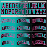Custom Black Aqua-Pink Authentic Gradient Fashion Basketball Jersey