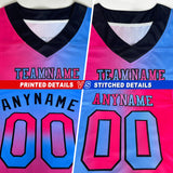 Custom Light Blue Yellow-Black Mesh Authentic Gradient Fashion Scratch Football Jersey