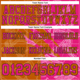 Custom Texas Orange Hot Pink-Black Mesh Authentic Gradient Fashion Scratch Football Jersey