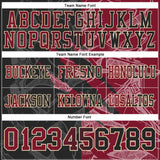 Custom Black Crimson-Cream Mesh Authentic Gradient Fashion Scratch Football Jersey