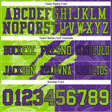 Custom Purple Neon Green-Black Mesh Authentic Gradient Fashion Scratch Football Jersey