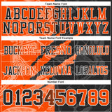 Custom Black Orange-White Mesh Authentic Gradient Fashion Scratch Football Jersey