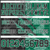 Custom Black Kelly Green-White Mesh Authentic Gradient Fashion Scratch Football Jersey