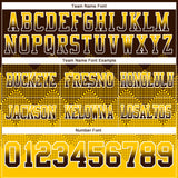 Custom Brown Yellow-White Mesh Authentic Gradient Square Shape Flag Football Jersey