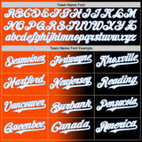 Custom Black White Orange-Light Blue Authentic Gradient Fashion Baseball Jersey