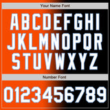 Custom Black White Orange-Light Blue Authentic Gradient Fashion Baseball Jersey