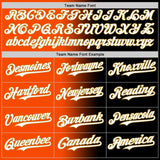 Custom Black White Orange-Old Gold Authentic Gradient Fashion Baseball Jersey