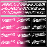 Custom Black White-Pink Authentic Gradient Fashion Baseball Jersey