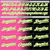 Custom Black White Pink-Neon Green Authentic Gradient Fashion Baseball Jersey