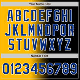 Custom Black Royal Gold-White Authentic Gradient Fashion Baseball Jersey