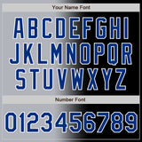 Custom Black Royal Gray-White Authentic Gradient Fashion Baseball Jersey