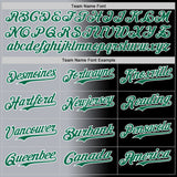 Custom Black Kelly Green Gray-White Authentic Gradient Fashion Baseball Jersey