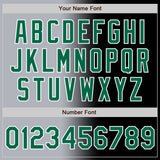 Custom Black Kelly Green Gray-White Authentic Gradient Fashion Baseball Jersey