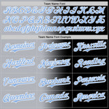 Custom Black Light Blue Gray-White Authentic Gradient Fashion Baseball Jersey