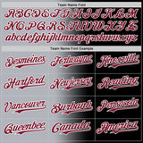 Custom Black Crimson Gray-White Authentic Gradient Fashion Baseball Jersey