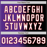 Custom Black White Purple-Red Authentic Gradient Fashion Baseball Jersey