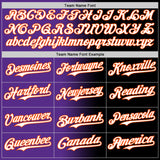 Custom Black White Purple-Orange Authentic Gradient Fashion Baseball Jersey