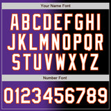 Custom Black White Purple-Orange Authentic Gradient Fashion Baseball Jersey